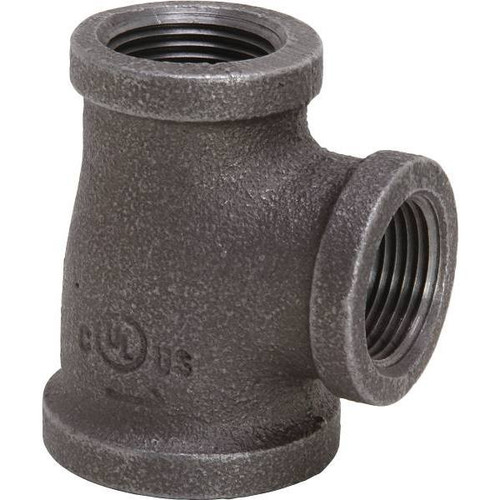 ProPlus 3/4 In. X 1/2 In. X 3/4 In. Black Malleable Tee