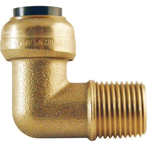 Tectite 1/2 In. Brass Push-To-Connect X 1/2 In. Male Pipe Thread 90 Deg. Elbow