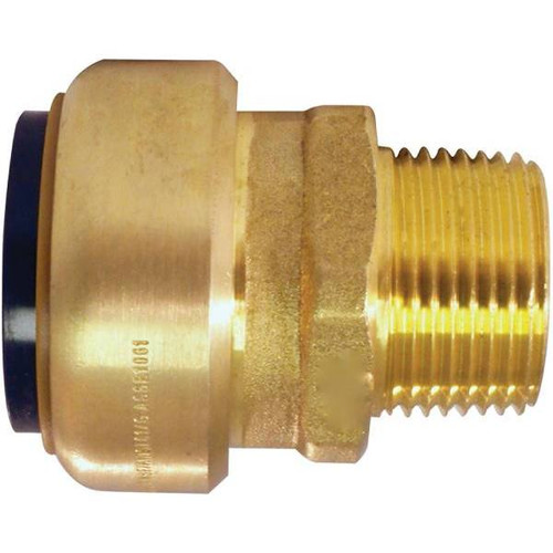 Tectite 1 In. Brass Push-To-Connect X 3/4 In. Male Pipe Thread Reducing Adapter