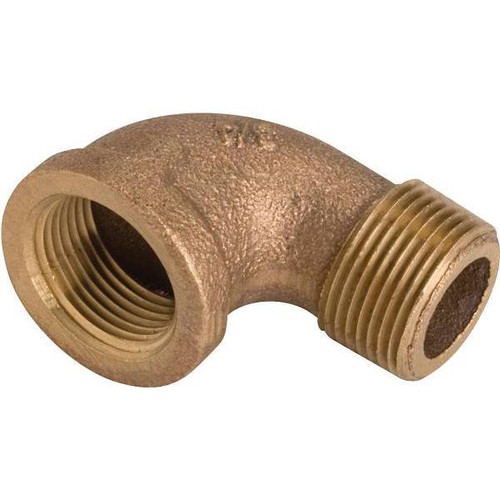 Mueller Streamline Banded 90 Degree Street Elbow, 1/2" X 1/2", Brass, Lead Free
