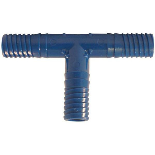 Apollo 1/2 In. Barb Insert Blue Twister Polypropylene Tee Fitting
