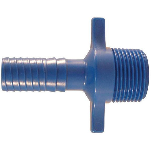 Apollo 1/2 In. Barb Insert Blue Twister Polypropylene X 3/4 Mpt Adapter Fitting