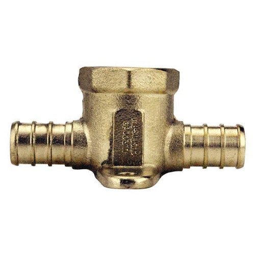 Apollo 1/2 In. Brass PEX-B Barb X PEX-B Barb X Female Pipe Thread Drop-Ear Tee