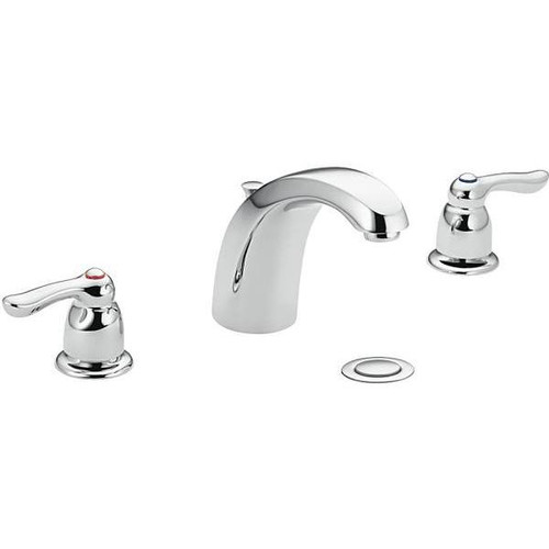 Moen 8 Widespread 2-Handle Bathroom Faucet With Waste Lever Handles (Chrome)