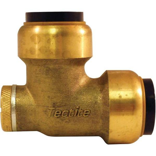 Tectite 3/4 In. Brass Push-To-Connect 90 Deg. Elbow With Drain And Vent