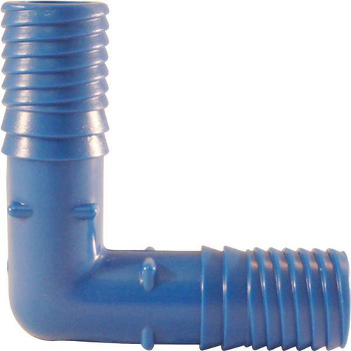 Apollo 3/4 In. Barb Insert Blue Twister Polypropylene 90-Degree Elbow Fitting