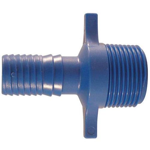 Apollo 3/4 In. Barb Insert Blue Twister Polypropylene X 1 Mpt Adapter Fitting
