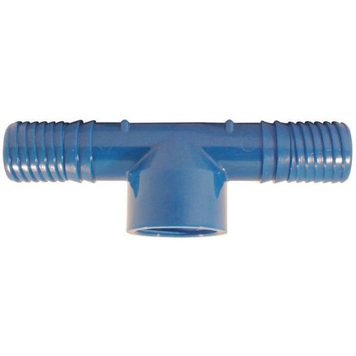 Apollo 3/4 In. Barb Insert Blue Twister Polypropylene X Fpt Tee Fitting