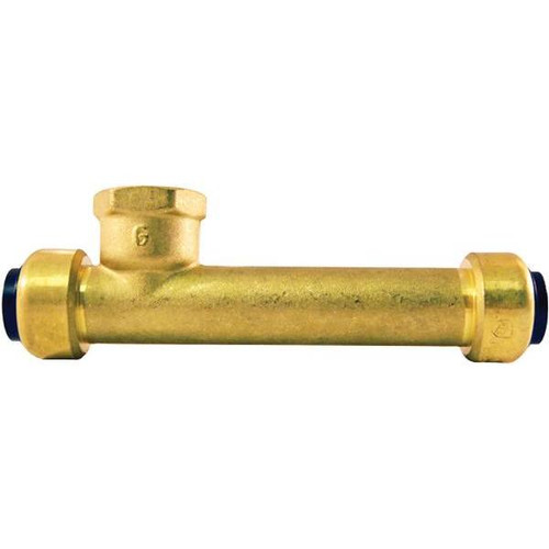 Tectite 1/2 In. Brass Push-To-Connect X Push-To-Connect X Female Pipe Thread Slip Tee Fitting