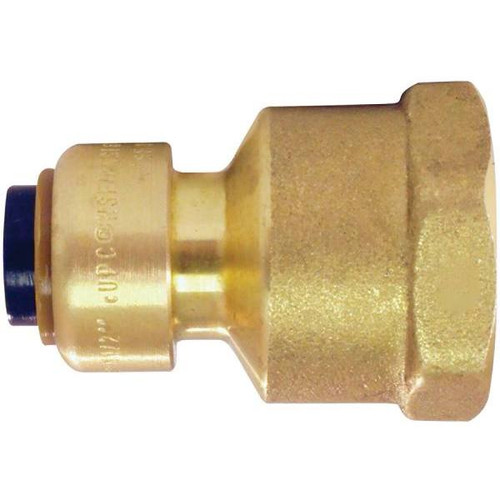 Tectite 1/4 In. Brass Push-To-Connect X 1/2 In. Female Pipe Thread Reducing Adapter