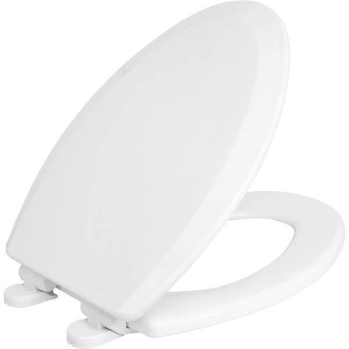 Centoco Centocore White Elongated Closed Front Toilet Seat W/ Safety Close Crane