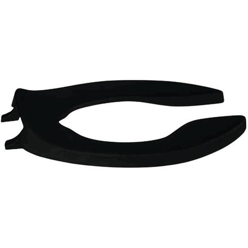 Centoco Black Elongated Open Front No-Cover Commercial Toilet Seat