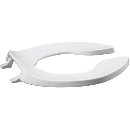 Centoco White Elongated Open Front No-Cover Commercial Toilet Seat
