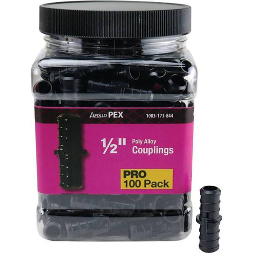Apollo 1/2 In. Plastic PEX-B Barb Coupling PRO Pack (100-Pack)