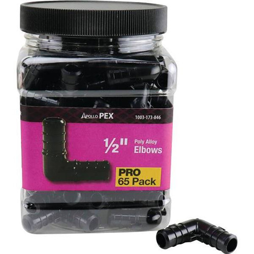 Apollo 1/2 In. Plastic PEX-B Barb 90-Degree Elbow PRO Pack (65-Pack)