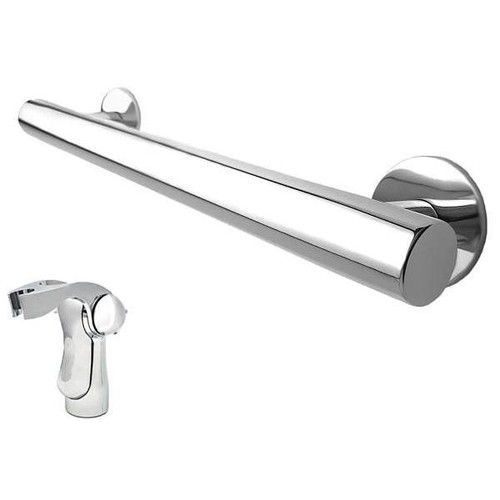 Preferred Bath Grab Bar 24 X 1.25" Handheld Shower Holder Polished Ss Balance