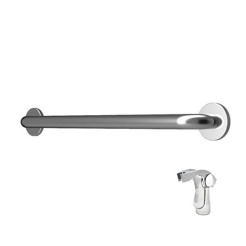 Preferred Bath Grab Bar 24 X 1.25" Handheld Shower Holder Polished Ss Clench
