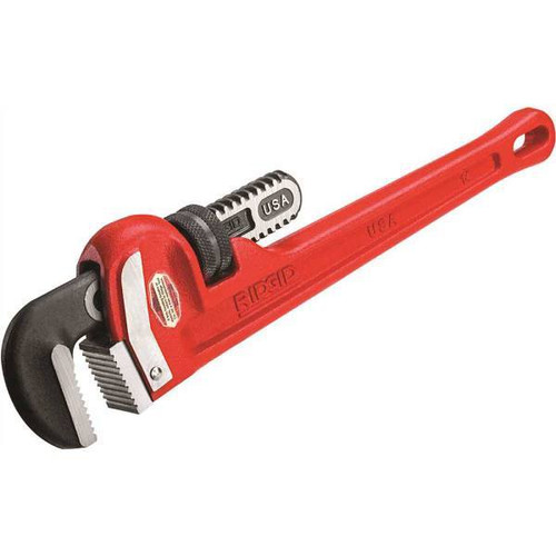 Ridgid 14", Heavy-Duty Straight Pipe Wrench, Self-Cleaning Threads And Hook Jaws