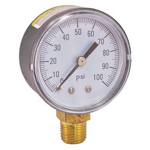 Boshart Industries 0 To 100 PSI 2 In. Face Lead-Free Pressure Gauge