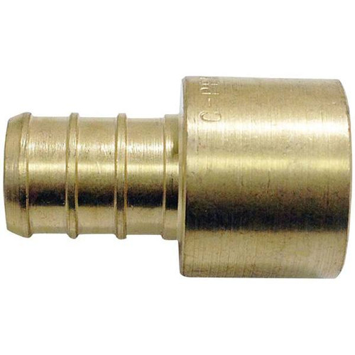 Apollo 1/2 In. Brass PEX-B Barb X 1/2 In. Female Copper Sweat Adapter (10-Pack)