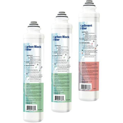 Aqua-Flo Sediment Carbon Annual Reverse Osmosis Kit W/ 1-Sediment And 2-Carbon