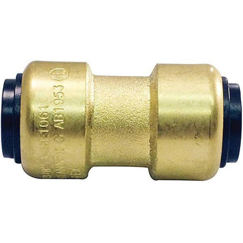 Tectite 3/8 In. Brass Push-To-Connect Coupling