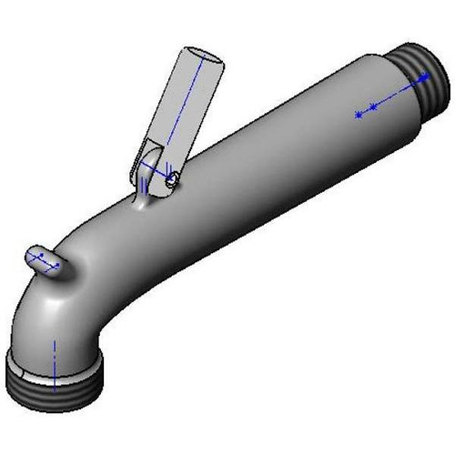 T&s Brass And Bronze Nozzle Assembly With Clevis Rough Chrome