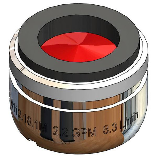 T&s Brass And Bronze Aerator Non-Splash 2.2 Gpm 13/16-27un Male Threads