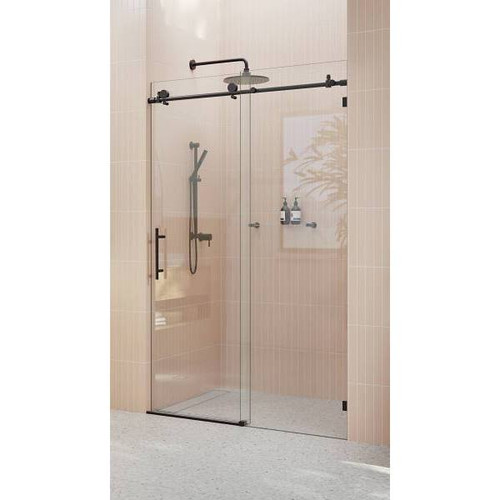 Glass Warehouse Eclipse 48-52"Wx78"H Frameless Sliding Shower Door Matte Black