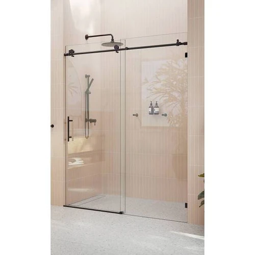 Glass Warehouse Eclipse 52-56"wx78"h Frameless Sliding Shower Door Matte Black