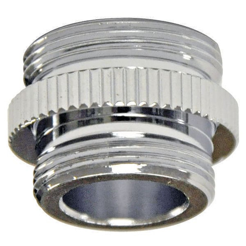 Danco 3/8"-18 Ipsm X 55/64"-27m Snap Coupling Dishwasher Aerator Adapter Chrome