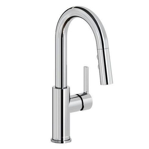 Elkay Avado Single Hole Bar Faucet Pull-Down Spray-Lever Handle Black Stainless