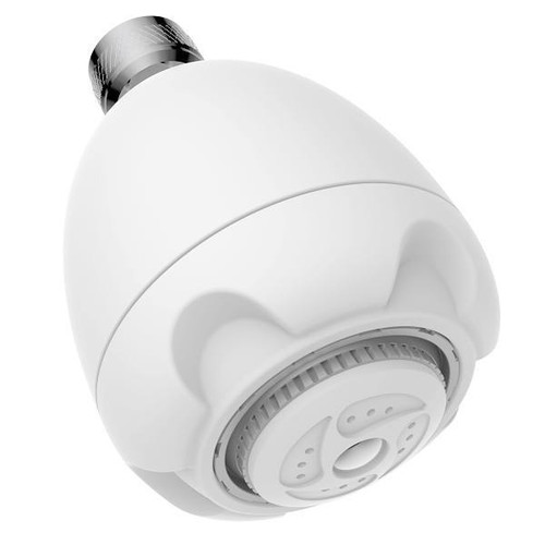 Maintenance Warehouse 3 Spray Adjust 1.8gpm Showerhead Metal Ball Joint White