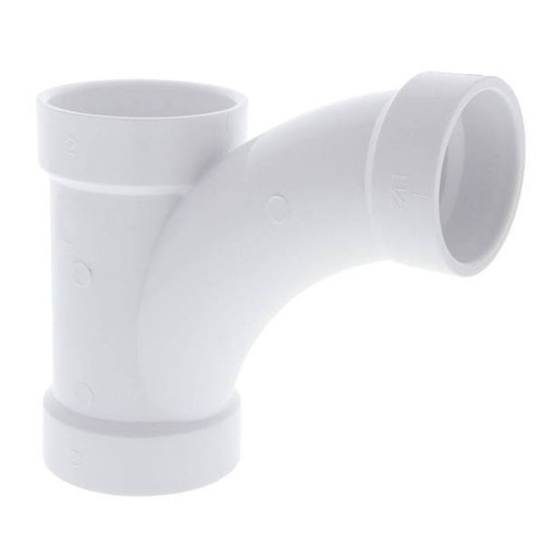 Nibco 2" X 2" X 1-1/2" DWV PVC Hub Long Radius Combination Tee-Wye