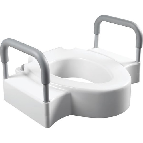Bemis Assist Stay-Tite Easy-Clean Universal Fit Plastic Closed Front Toilet Seat With Support Arms In White