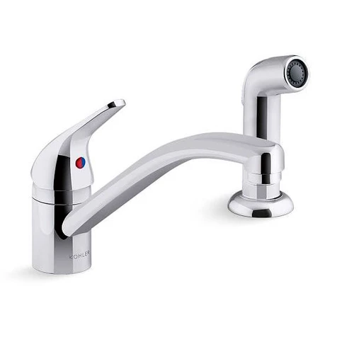 Kohler Jolt Single-Handle Kitchen Sink Faucet With Side Sprayer