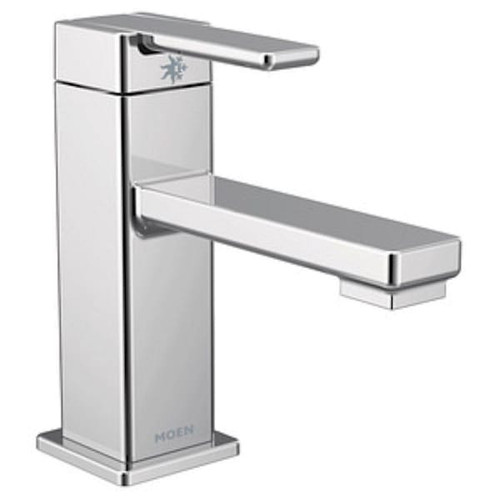 Moen 90 Degree Chrome One-Handle Low Arc Bathroom Faucet