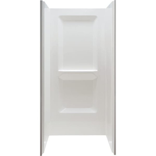 E.L. Mustee Durawall 32" Wx73.25" H 3-Piece Direct To Stud Fiberglass Wall White