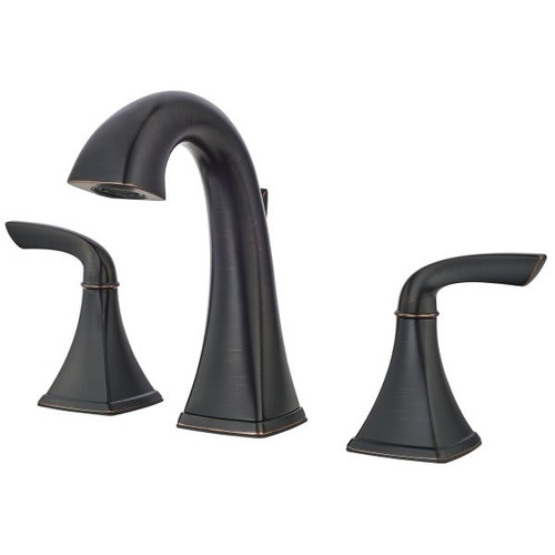 Pfister Bronson Bathroom Faucet, 1.2 Gpm, 5.062" Spout, 8" Center, 2-Handles, Tuscan Bronze
