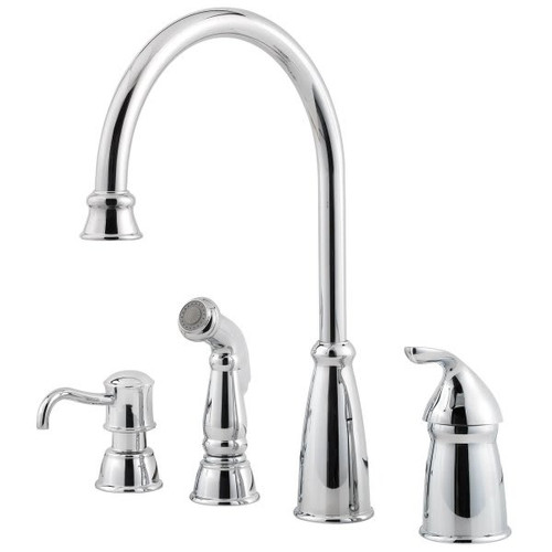 Pfister Avalon 1 Handle Kitchen Faucet With Side Spray/ Soap Dispenser In Chrome