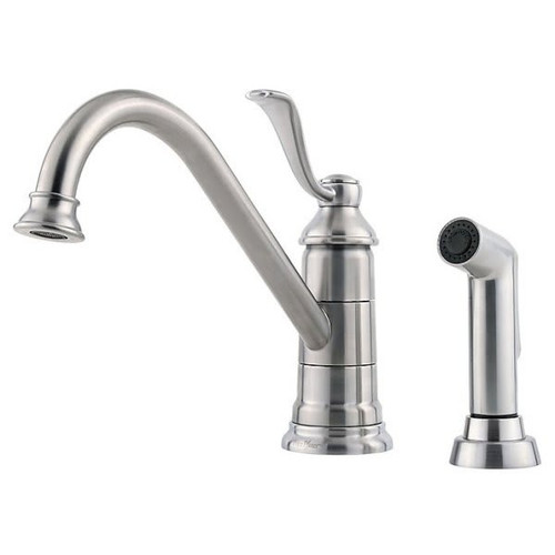 Pfister Portland 1-Handle Kitchen Faucet With Side Spray In Stainless Steel