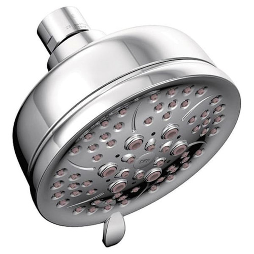 Cleveland Faucet Group Chrome Four-Function 4" Dia Eco-Performance Showerhead