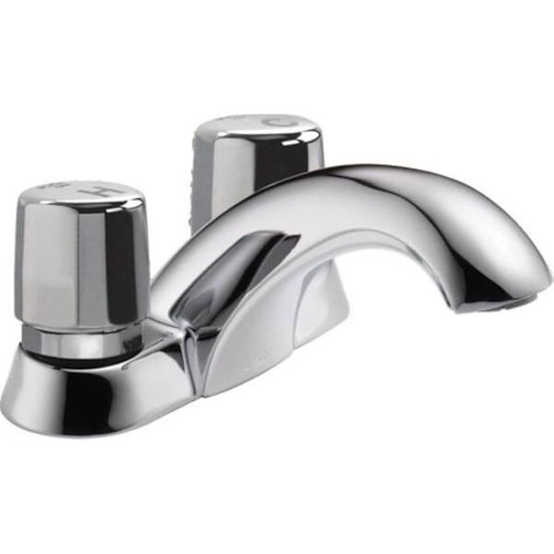 Delta Commercial Hdf Two Handle Self-Closing Bathroom Faucet