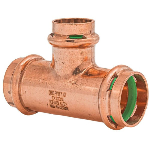 Quickfiting Surepress 1" X 1" X 3/4" Press Copper Reducing Tee Fitting