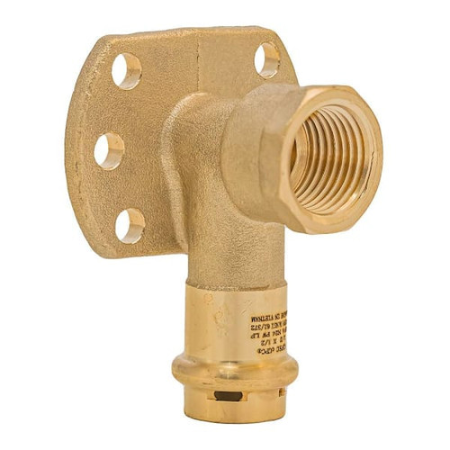 Quickfitting Surepress 1/2" Press X 1/2" FNPT Lead-Free Brass Drop Ear Elbow