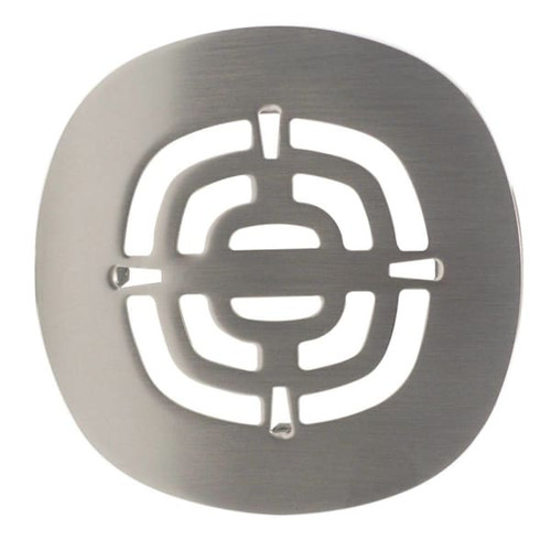Westbrass 4-1/2 In. Brass Snap-In Shower Strainer Grid In Satin Nickel
