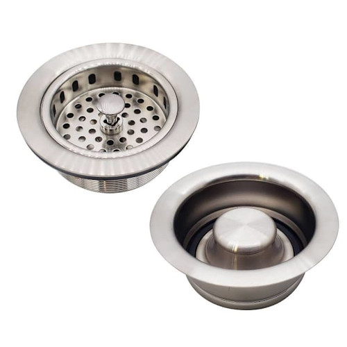 Westbrass Post-Style Kitchen Strainer With Disposal Flange In Stainless Steel