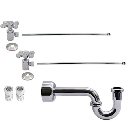 Westbrass Pedestal Lavatory Kit In Polished Chrome