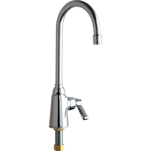 Chicago Faucets Deck-Mounted Manual Faucet, Single-Hole, Single-Supply