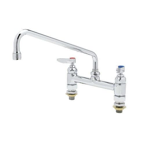 T&S Brass And Bronze Dbl Pantry Faucet 8" Cntr 12" Nozzl 062x1/2" Npt Male Inlet